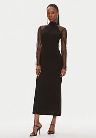 Sukienka koktajlowa KARL LAGERFELD czarna 