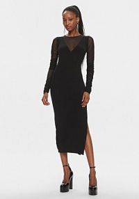 Sukienka dzianinowa PINKO czarna 