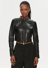 Kurtka skórzana PINKO czarna damska 
