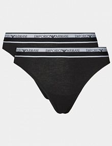 Figi Emporio Armani Underwear czarne Komplet 2 par fig brazylijskich