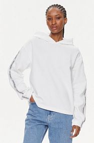 Bluza przez głowę Calvin Klein Jeans biała 