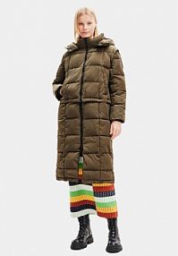 Kurtka puchowa Desigual zielona damska Płaszcz zimowy