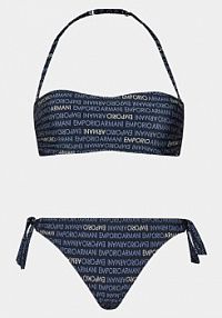 Strój kąpielowy Emporio Armani granatowy Bikini