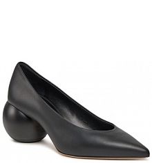 Półbuty na obcasie Weekend Max Mara czarne