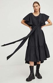 Sukienka midi MMC STUDIO  czarna MANIA.DRESS