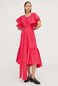 Sukienka midi MMC STUDIO  różowa MANIA.DRESS