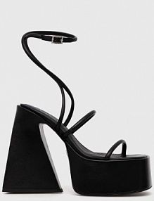 Sandały na obcasie Naked Wolfe  czarne Angel.Black.L