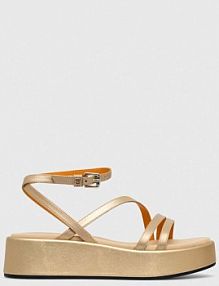 Sandały Tommy Hilfiger  złote damskie FW0FW07729