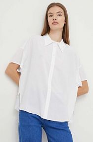 Koszula z krótkim rękawem United Colors of Benetton  biała 5WPWDQ04S