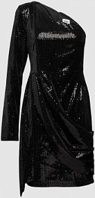 Sukienka mini o kroju na jedno ramię — NovaLanaLove x P&C* czarna EAN 82560700144