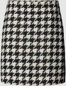 Spódnica mini ze wzorem w pepitkę s.Oliver RED LABEL czarna EAN 2139203