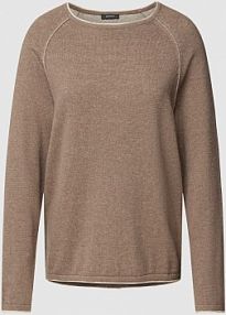 Sweter z dzianiny z okrągłym dekoltem w kolorze szaroniebieskim montego szary damski EAN 2868505733
