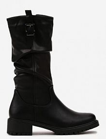 Czarne kozaki Lampatia Born2Be damskie