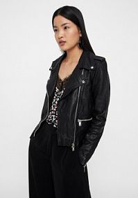 Kurtka skórzana Noisy May czarna damska 