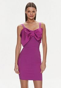 Sukienka koktajlowa Rinascimento fioletowa 