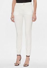 Spodnie eleganckie Rinascimento białe damskie Materiałowe