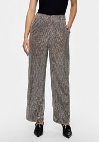 Spodnie eleganckie YAS srebrne damskie Materiałowe