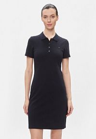 Sukienka codzienna Tommy Hilfiger granatowa 1985 Slim Pique Polo Dress Ss WW0WW42048  Slim Fit