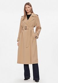 Trencz Weekend Max Mara beżowy Płaszcz wełniany