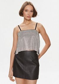 Spódnica mini Juicy Couture srebrna 