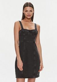Sukienka jeansowa Tommy Jeans czarna 