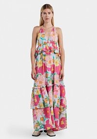 Sukienka letnia YAS kolorowa Lullah 26029718  Regular Fit