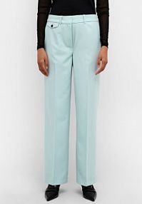 Spodnie eleganckie Karen by Simonsen niebieskie damskie Materiałowe