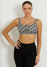 Biustonosz active z logo gj  czarny Guess