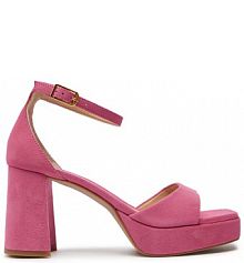 Sandały na obcasie Unisa różowe