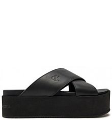 Klapki Calvin Klein Jeans czarne damskie