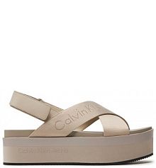Sandały Calvin Klein Jeans beżowe damskie