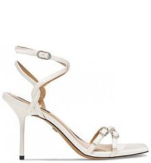 Sandały na obcasie Nine West białe