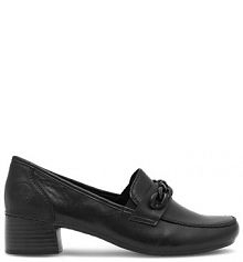 Półbuty na obcasie Rieker czarne