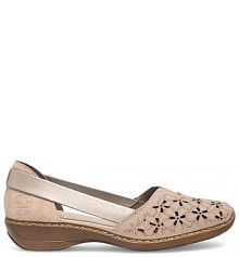 Półbuty wsuwane Rieker beżowe damskie