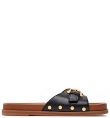 Klapki Coccinelle czarne damskie