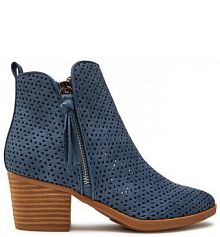 Botki na obcasie Refresh niebieskie