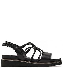 Sandały na obcasie Tamaris czarne