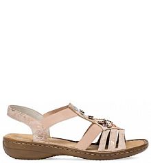 Sandały Rieker różowe damskie