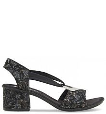 Sandały na obcasie Rieker czarne