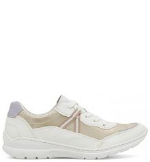 Półbuty sznurowane Rieker białe damskie