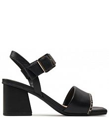 Sandały na obcasie Clarks czarne