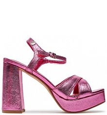 Sandały na obcasie Refresh różowe