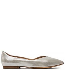 Baleriny Caprice srebrne