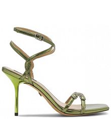 Sandały na obcasie Nine West zielone