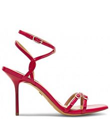 Sandały na obcasie Nine West czerwone