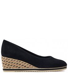 Półbuty na koturnie Tamaris granatowe