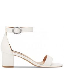 Sandały na obcasie Nine West białe