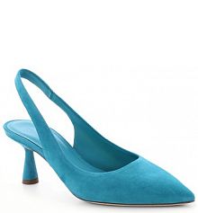 Sandały na obcasie Kennel & Schmenger niebieskie