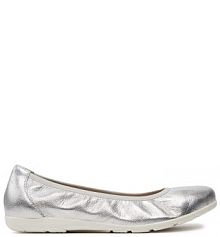 Baleriny Caprice srebrne