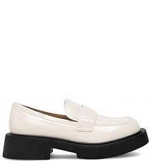 Półbuty wsuwane Badura białe damskie